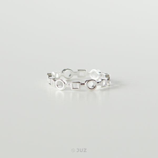  Nhẫn bạc Square & Circle 