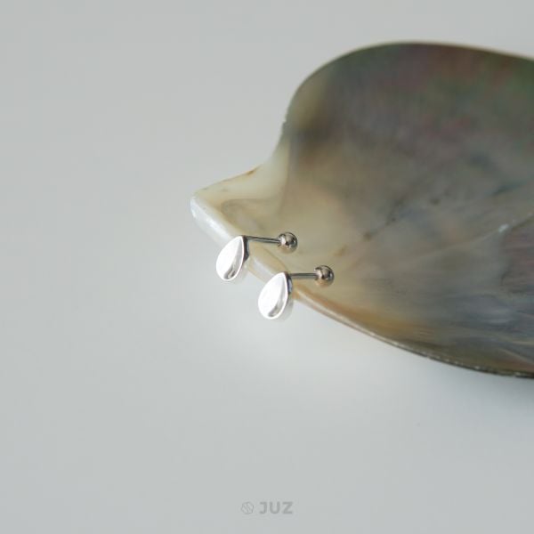  Bông tai bạc The water-drop ballstuds 
