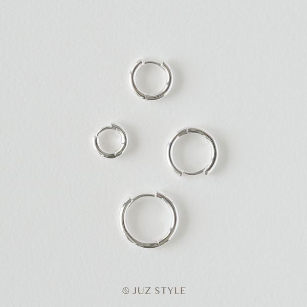  Bông tai bạc Bold hoop 