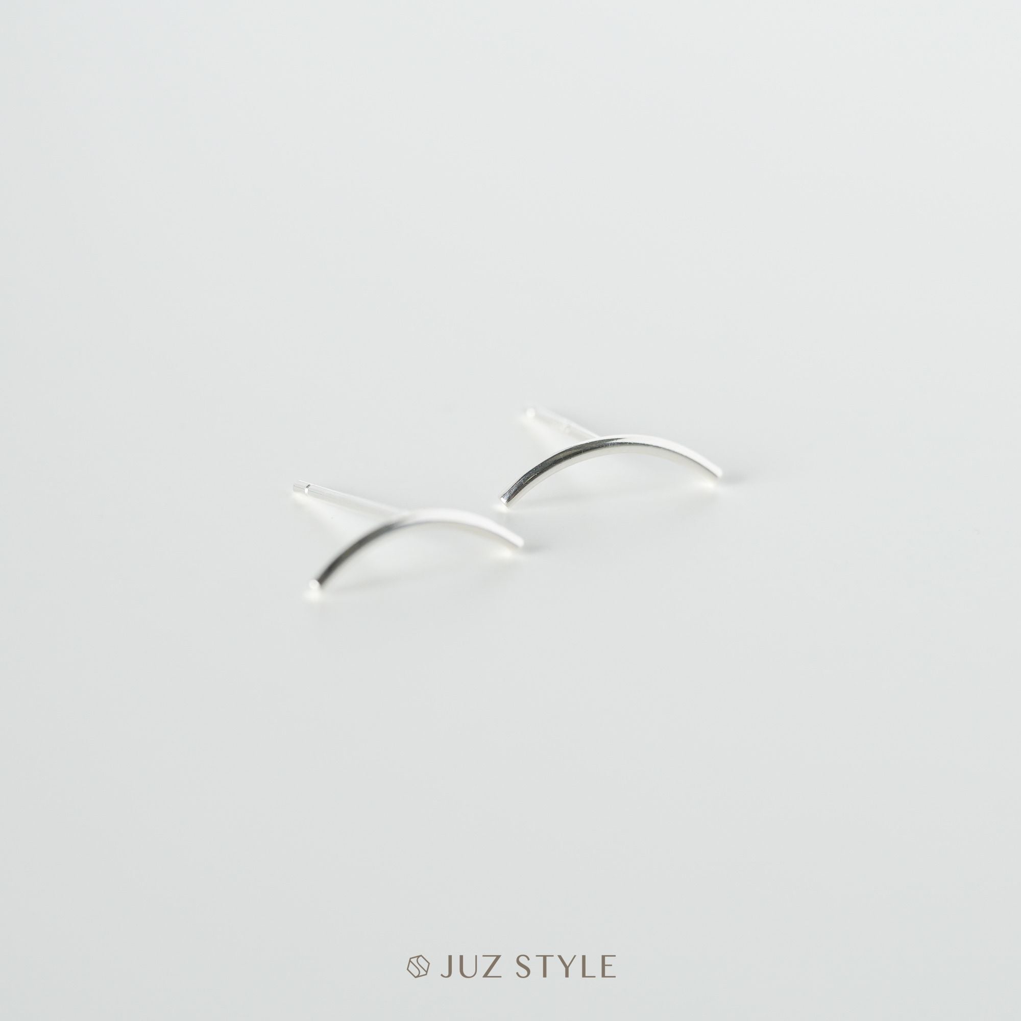  Bông tai bạc Curve line 