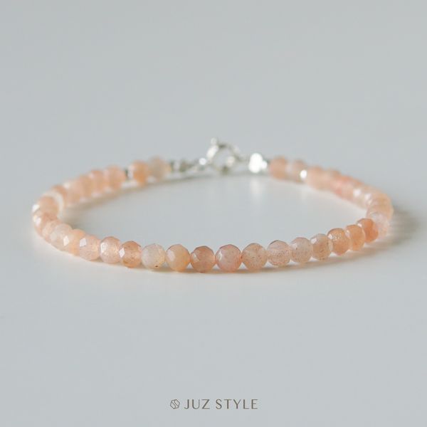  Vòng tay đá Peach moonstone 3.5mm 
