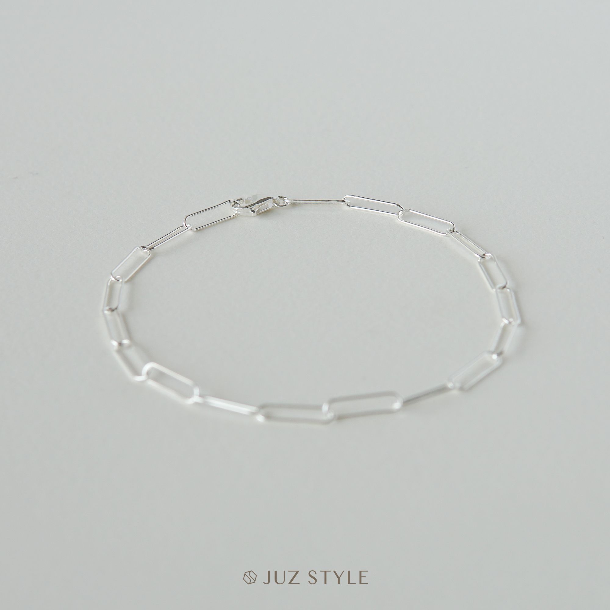  Lắc tay bạc slim oval chain 