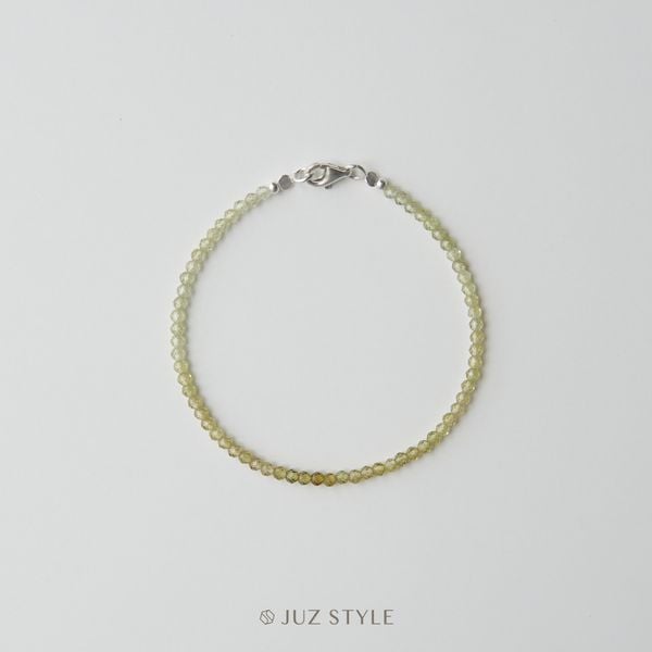  Vòng tay đá Green-Yellow Garnet 2.5mm 