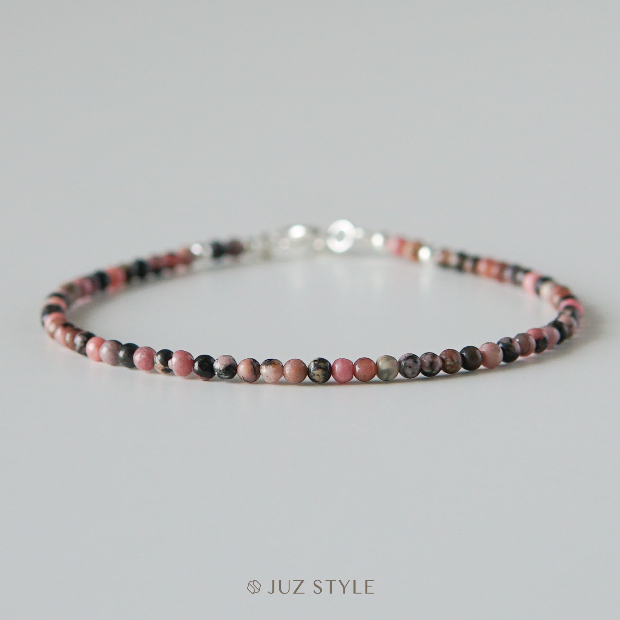  Vòng tay đá Rhodonite 2mm 