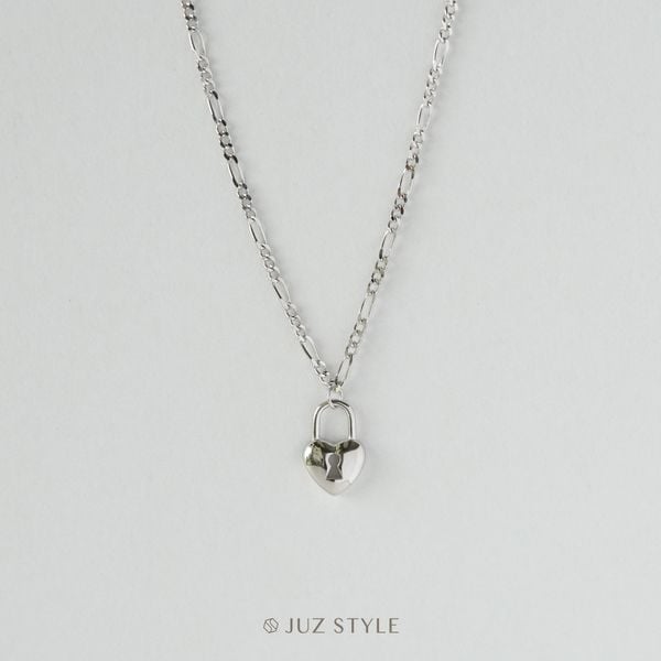  Dây chuyền bạc heart lock 