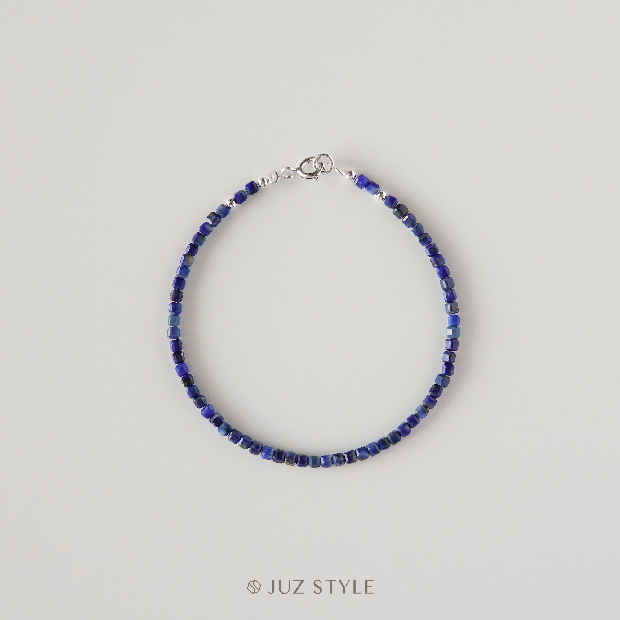  Vòng tay đá Lapis lazuli cube 2.5mm 