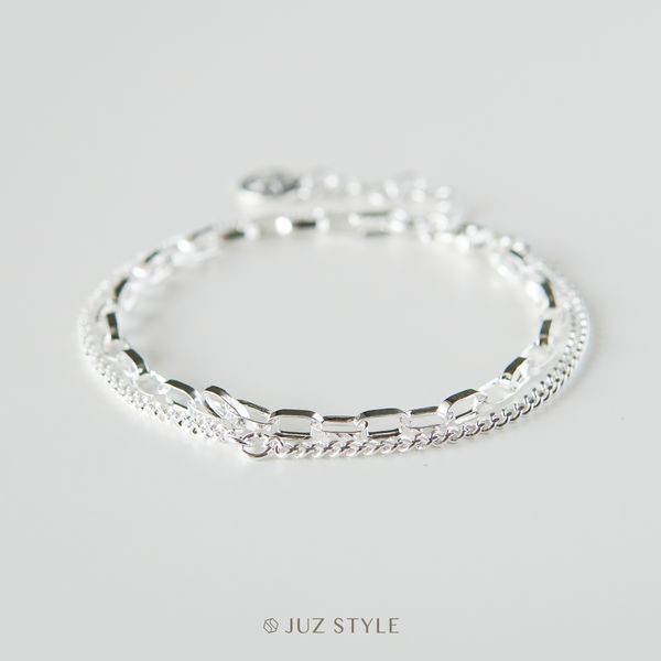  Lắc tay bạc Double-triple chains 