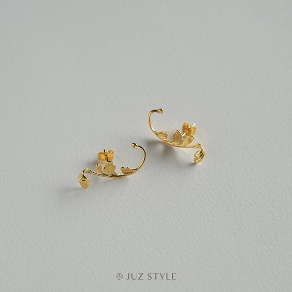  Bông tai bạc Acanthus (vàng) 