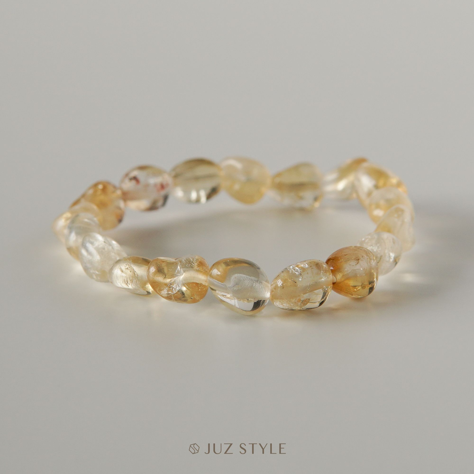  Vòng tay đá Citrine Peble 10x8mm 