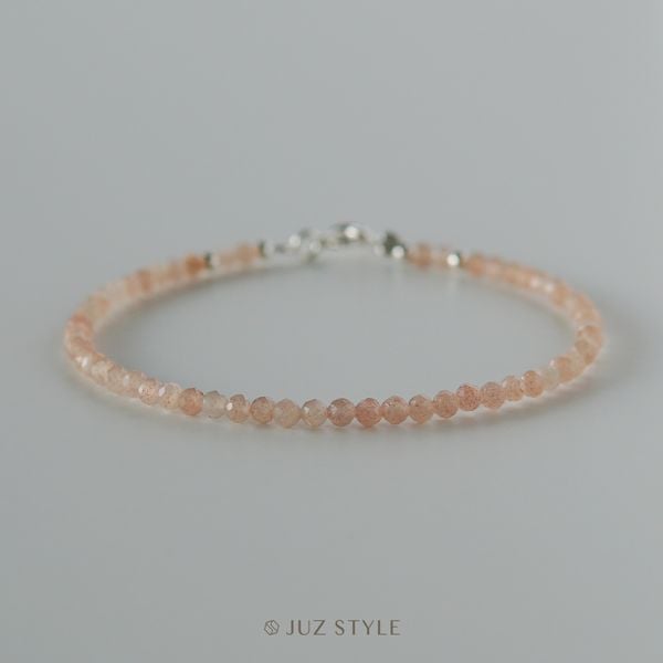  Vòng tay đá Peach Moonstone 2.6mm 
