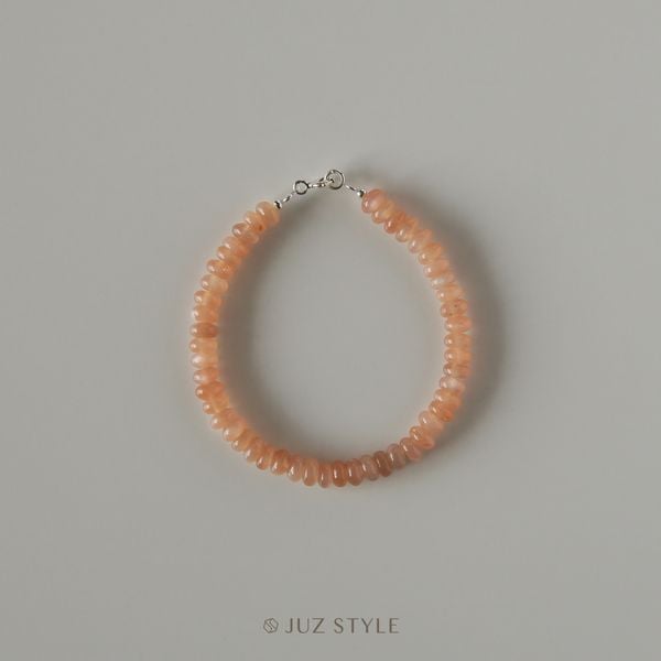  Vòng tay đá Moonstone cam (Sunstone) 5x3mm 