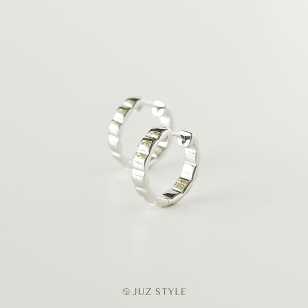  Bông tai bạc apart hoop 