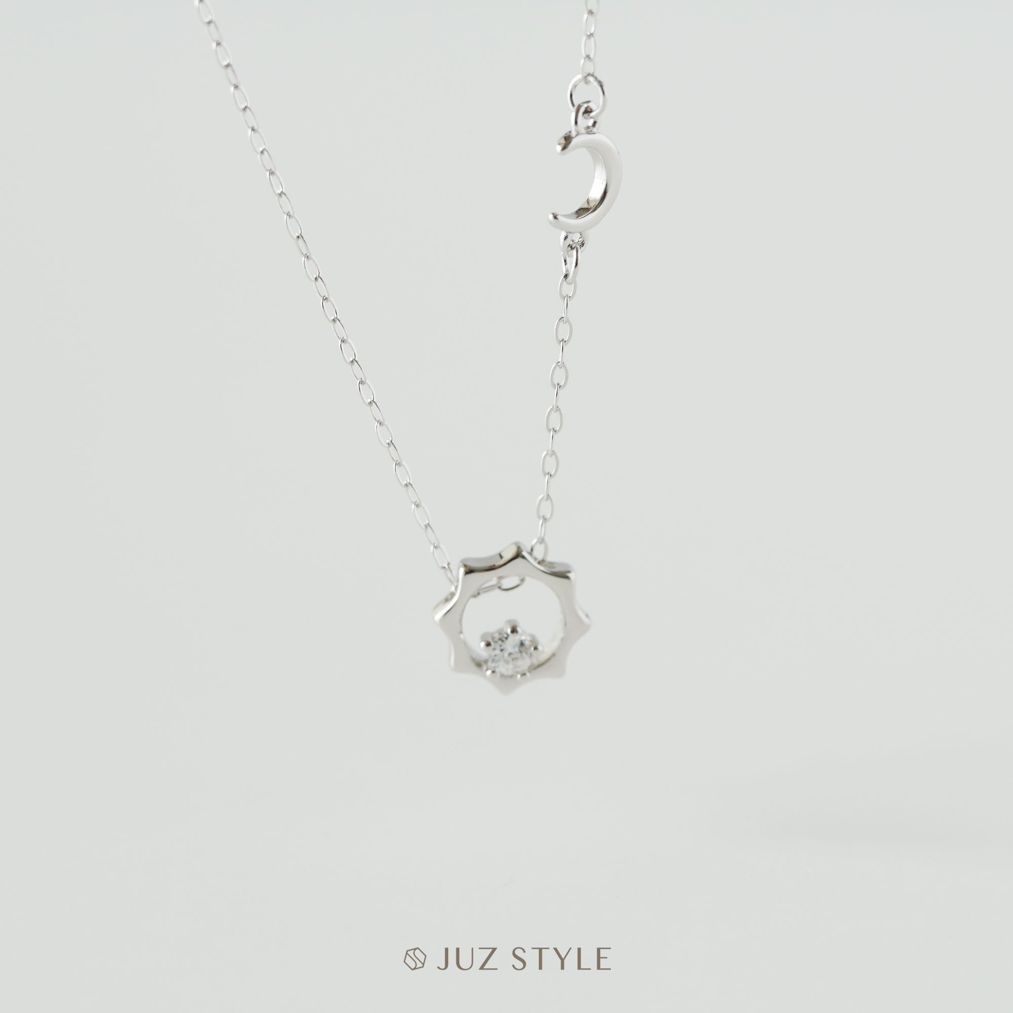  Dây chuyền bạc Sun & Moon 
