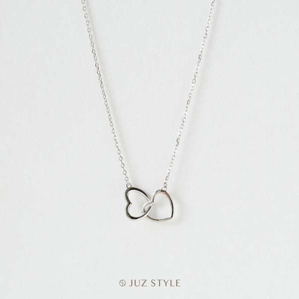  Dây chuyền bạc Heart in heart 