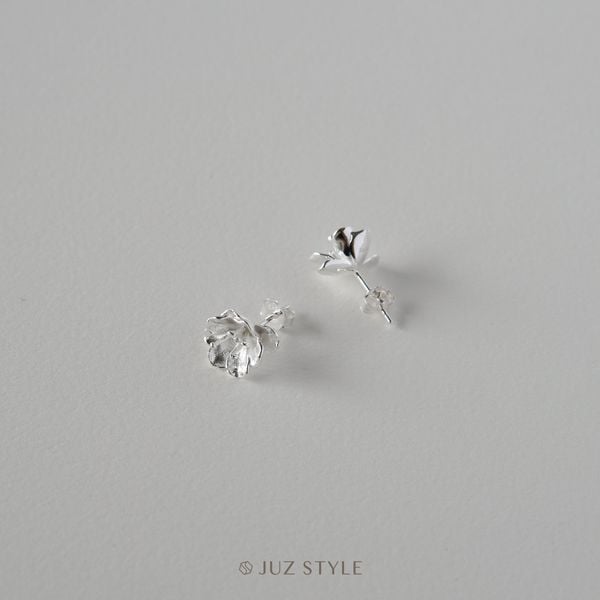  Bông tai bạc Begonia 