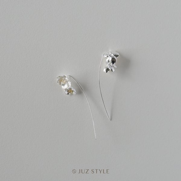  Bông tai bạc mạ vàng Cherry Blossom 