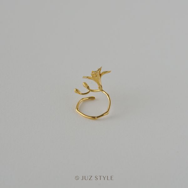  Nhẫn bạc hoa lan Freesia 