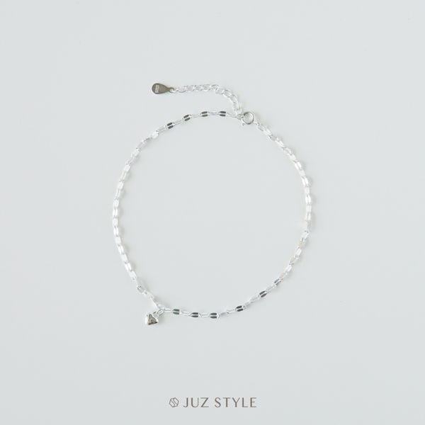  Lắc chân bạc tiny heart 