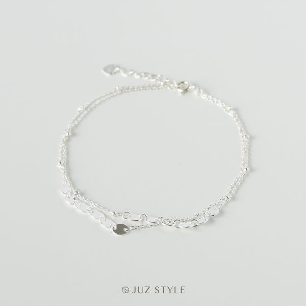  Lắc chân bạc Double layers 