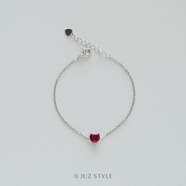  Lắc tay bạc Pink heart 