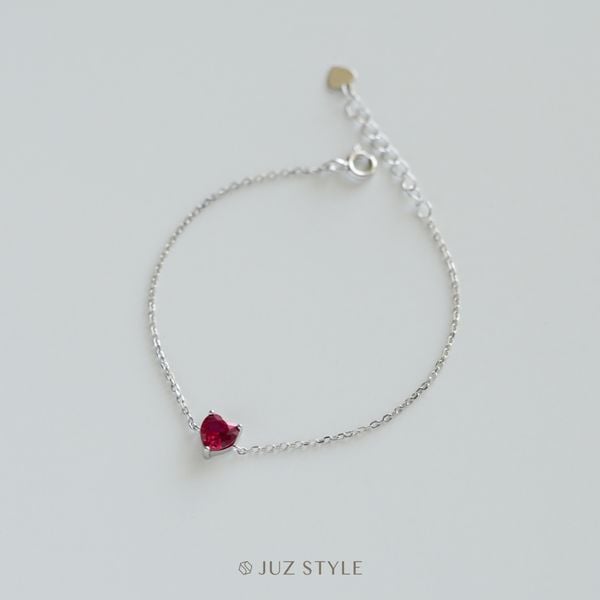  Lắc tay bạc Pink heart 