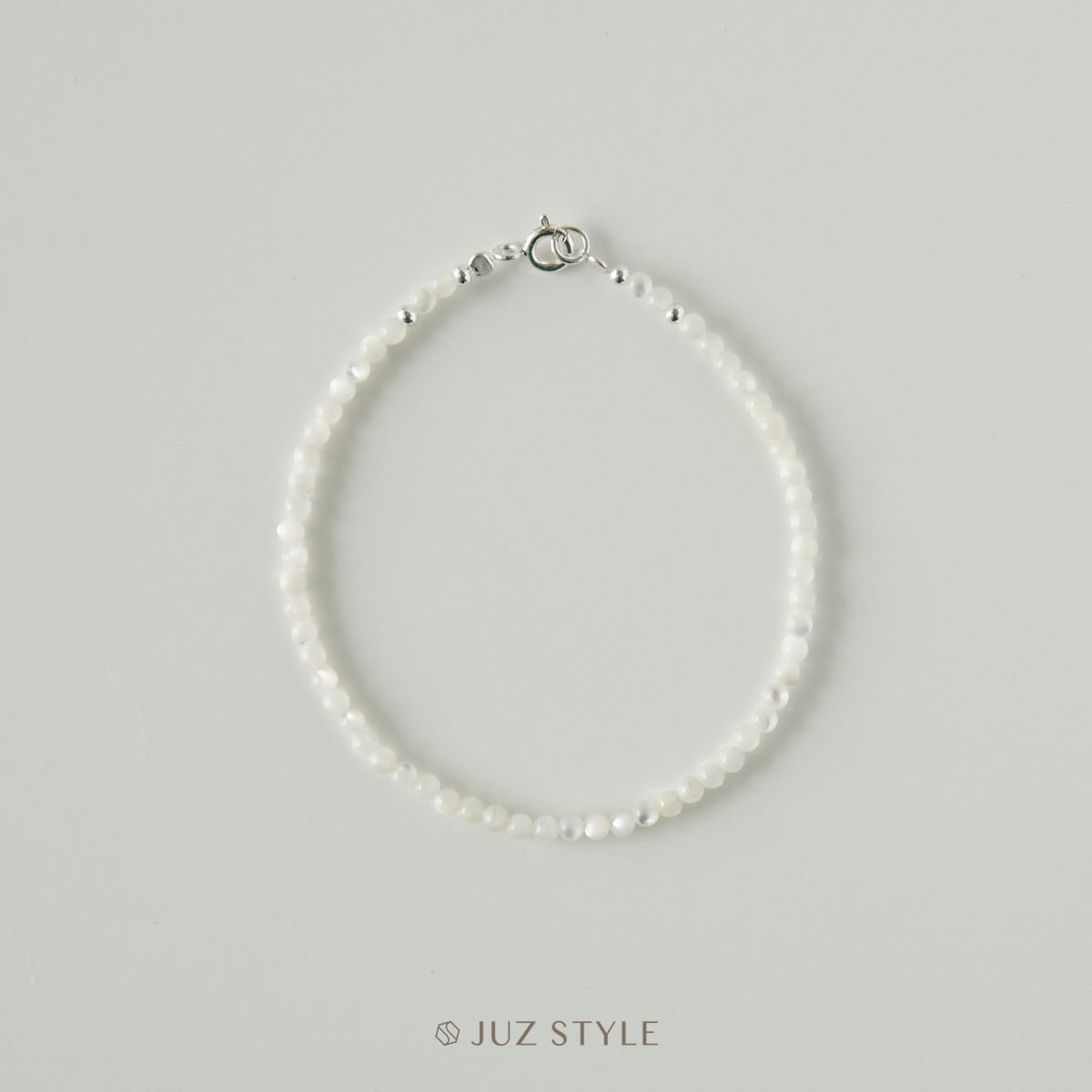  Vòng tay đá vỏ xà cừ 2.6mm (mother of pearl) 