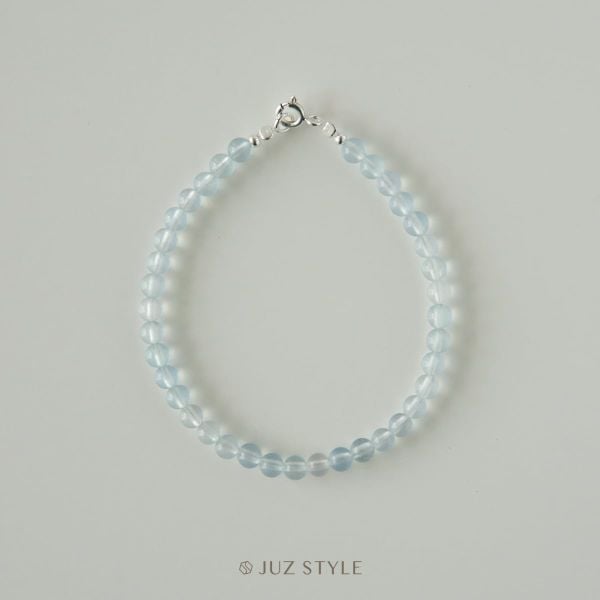  Vòng tay đá Aquamarine ngọc xanh biển 4mm 