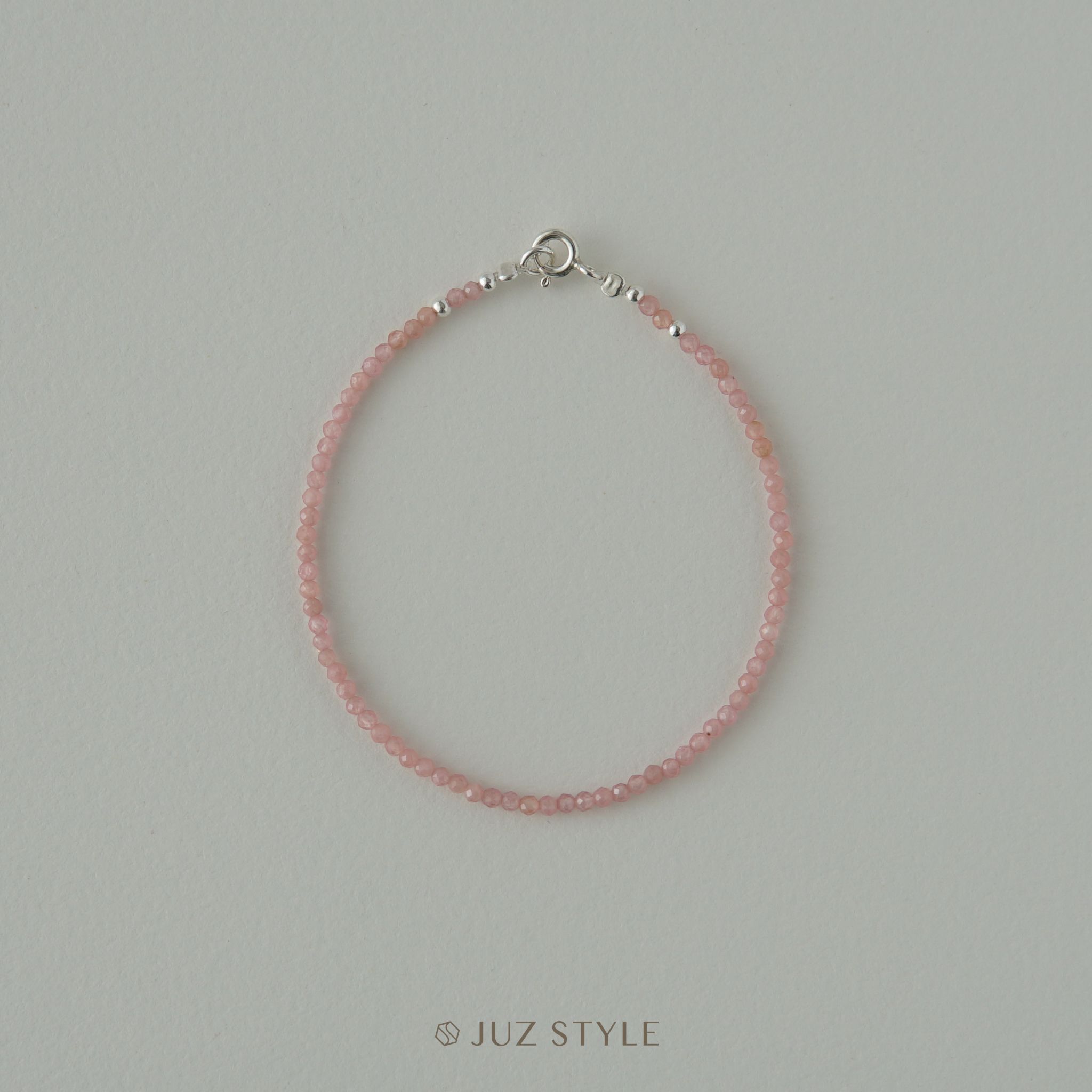  Vòng tay đá Rhodochrosite (đào hoa) 2mm 