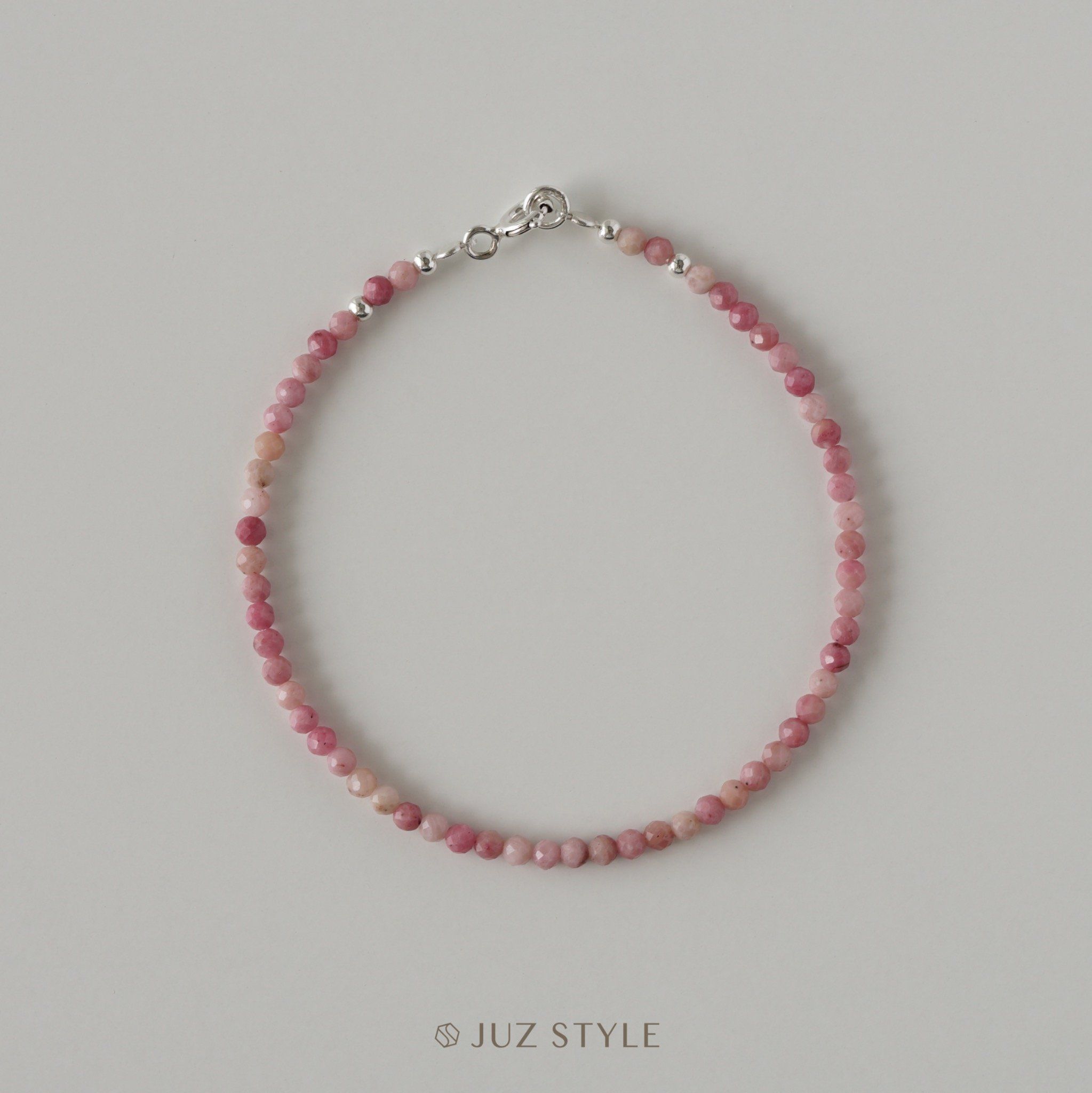  Vòng tay đá Rhodonite (Tường Vi) 2.6mm 