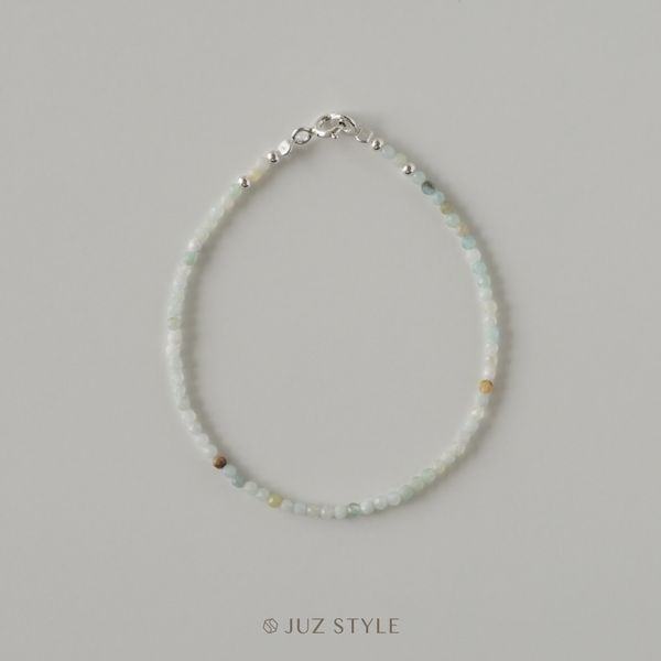  Vòng tay đá Amazonite (Thiên hà) 2mm 