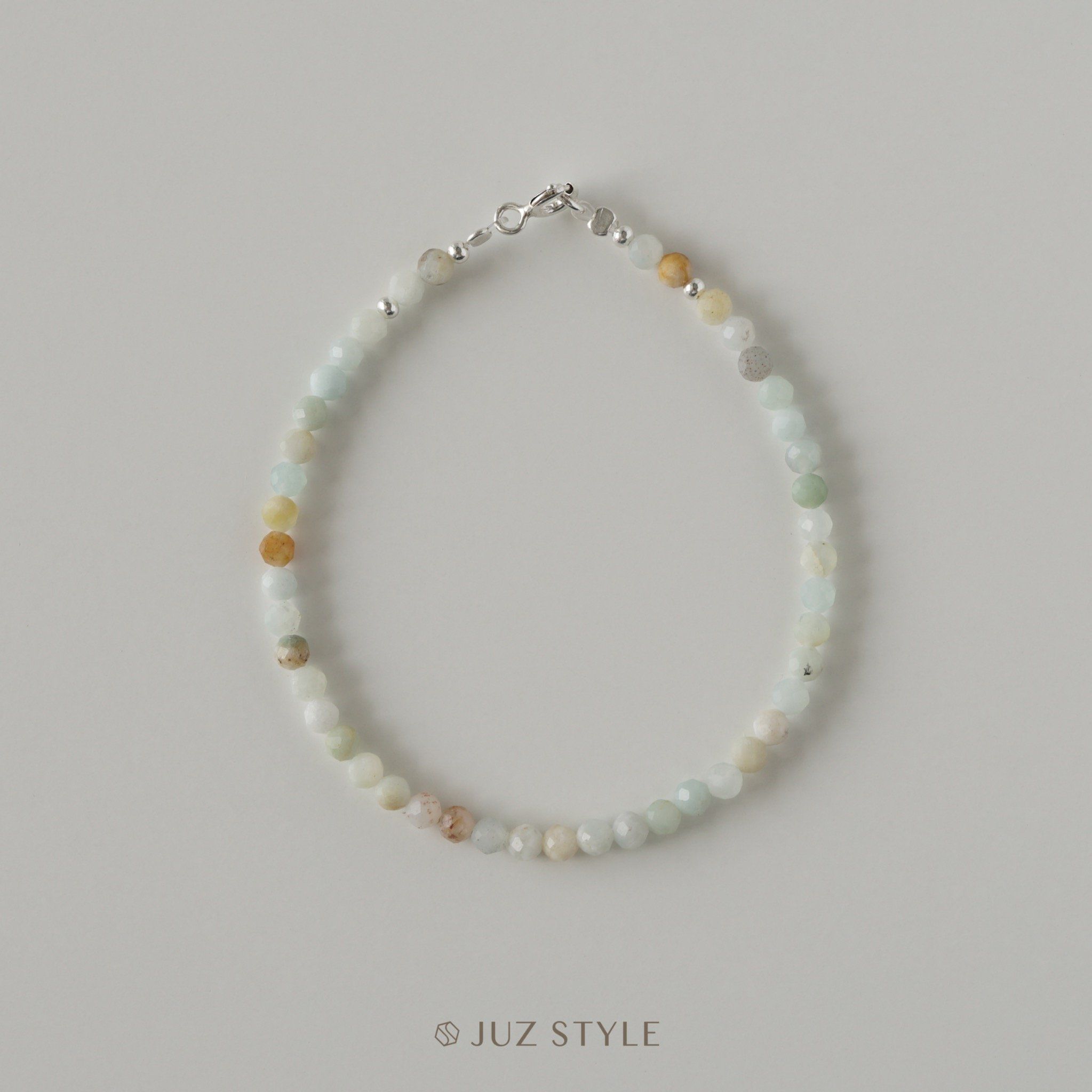 Vòng tay đá Amazonite (Thiên hà) 3.2~3.4mm 