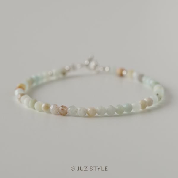  Vòng tay đá Amazonite (Thiên hà) 3.2~3.4mm 