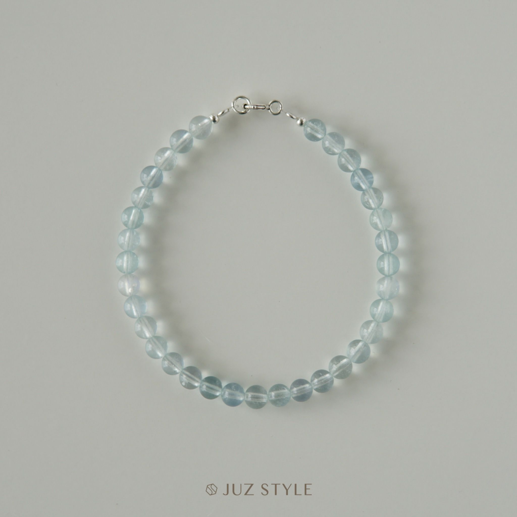  Vòng tay đá Aquamarine (Ngọc xanh biển) 4.5mm 