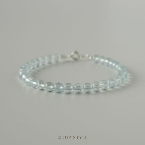  Vòng tay đá Aquamarine (Ngọc xanh biển) 4.5mm 