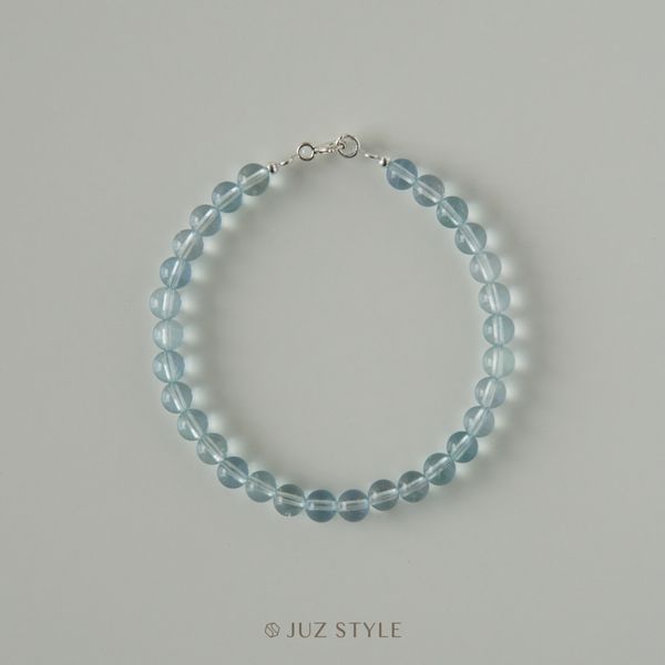  Vòng tay đá Aquamarine (Ngọc xanh biển) 5.1mm 