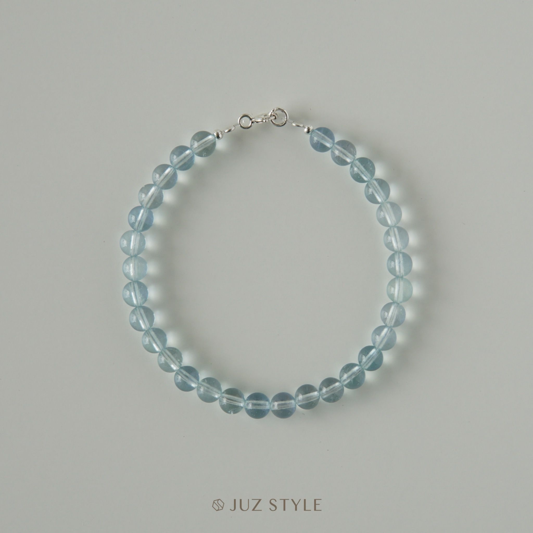  Vòng tay đá Aquamarine (Ngọc xanh biển) 5.1mm 