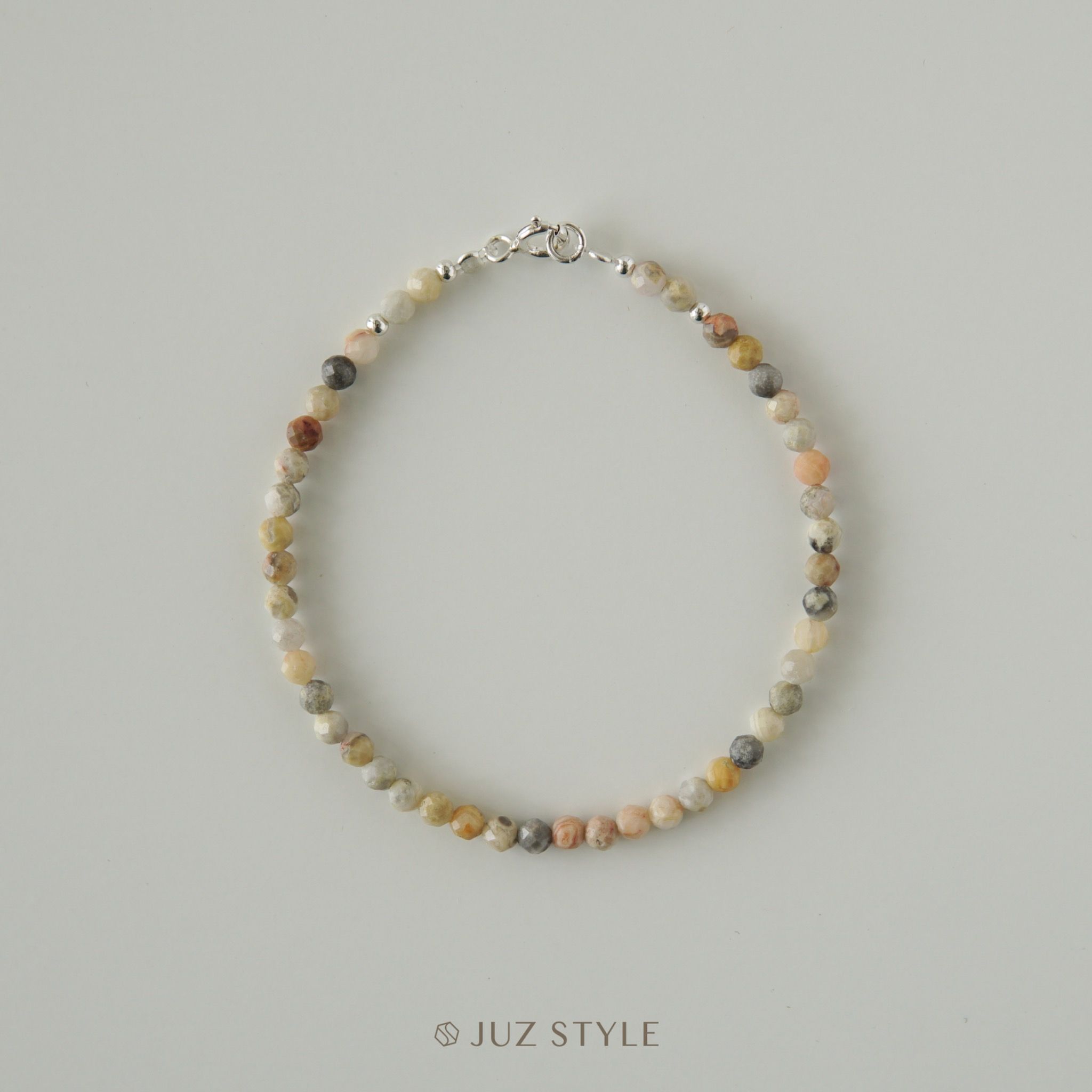  Vòng tay đá Happy Lace Agate 3.3mm 