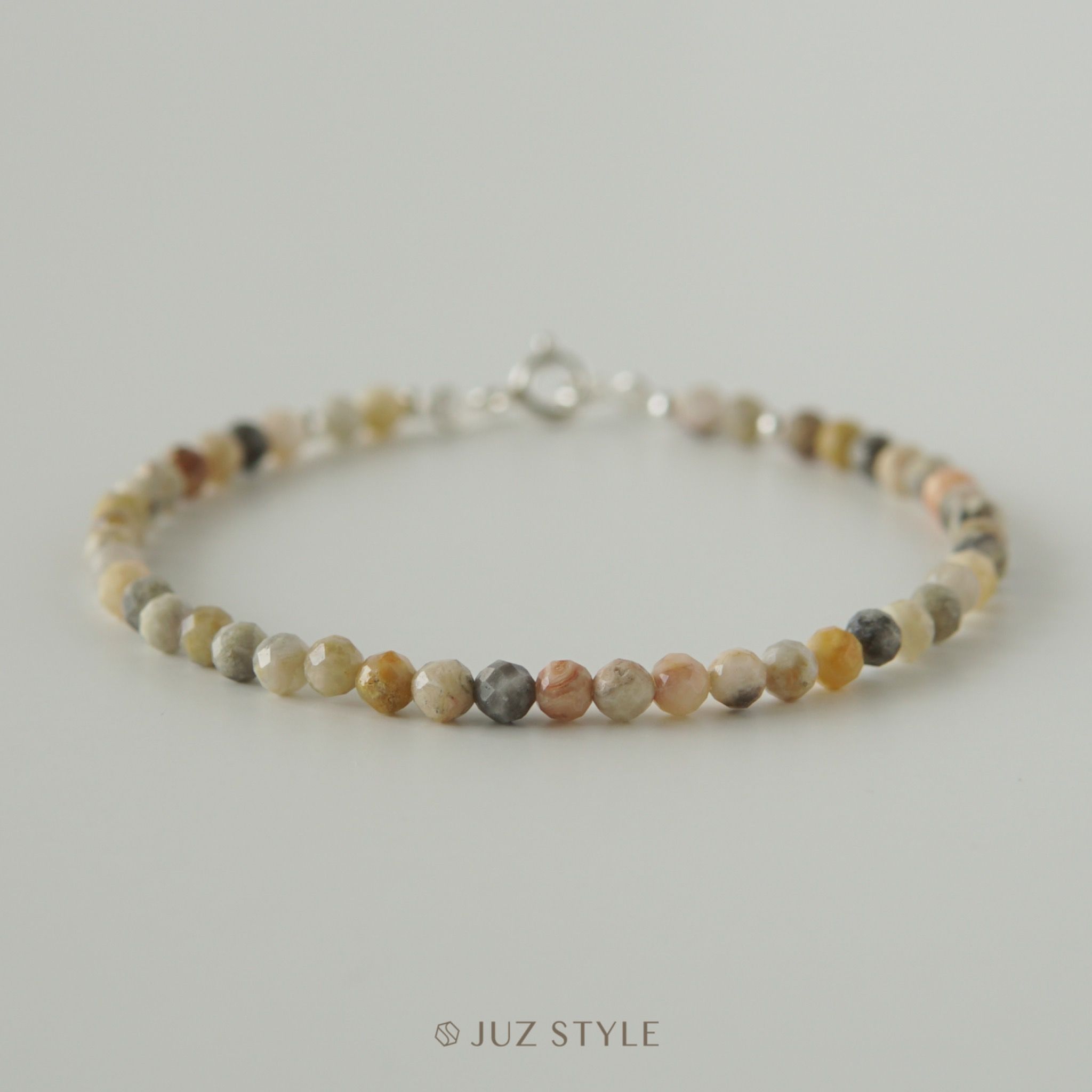  Vòng tay đá Happy Lace Agate 3.3mm 