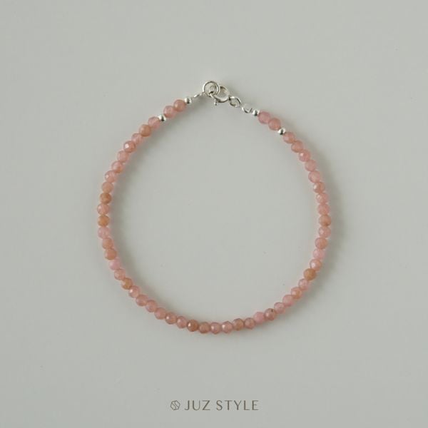  Vòng tay đá Rhodochrosite (Đào hoa) 3mm 