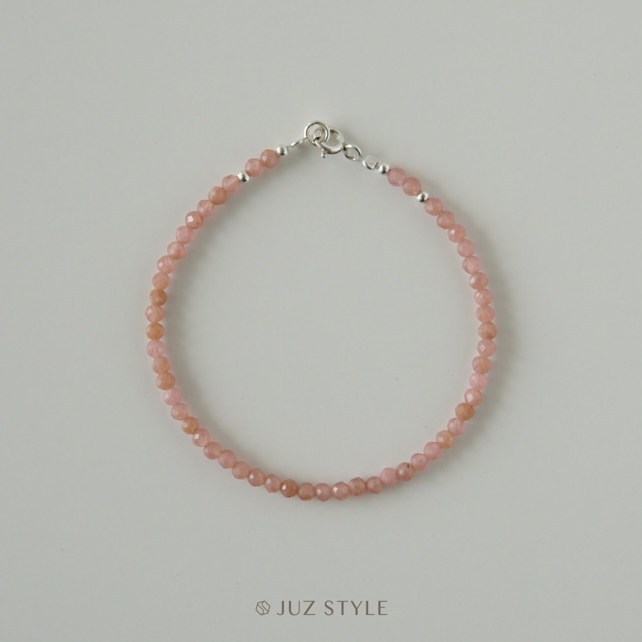  Vòng tay đá Rhodochrosite (Đào hoa) 3mm 