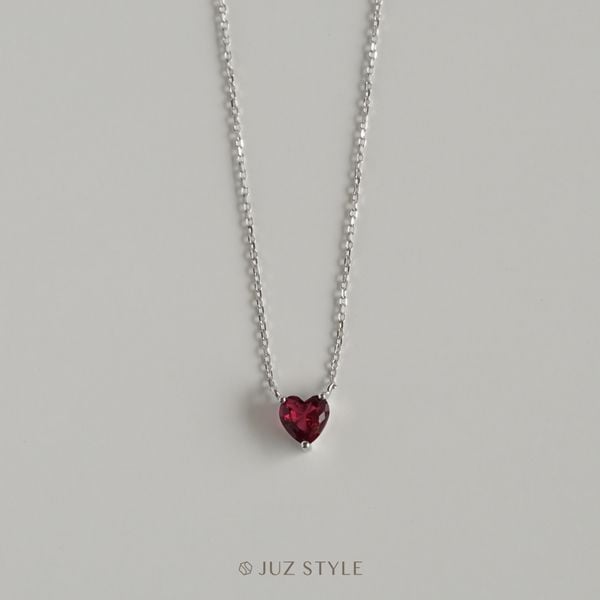  Dây chuyền bạc Pink heart 