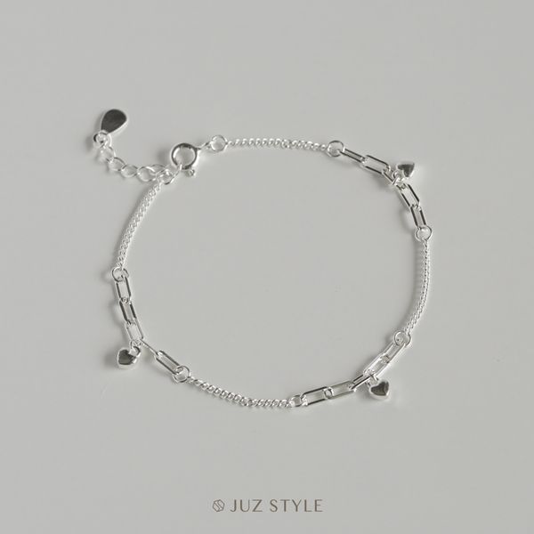  Lắc tay bạc Triple hearts 