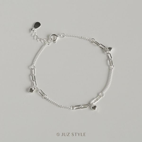  Lắc tay bạc Triple hearts 
