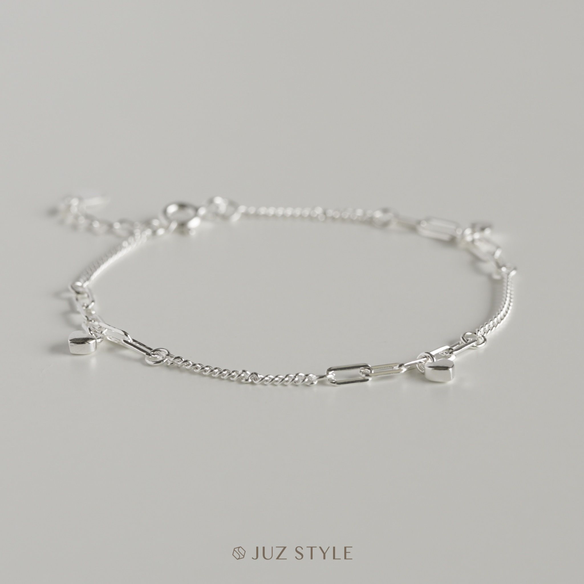  Lắc tay bạc Triple hearts 