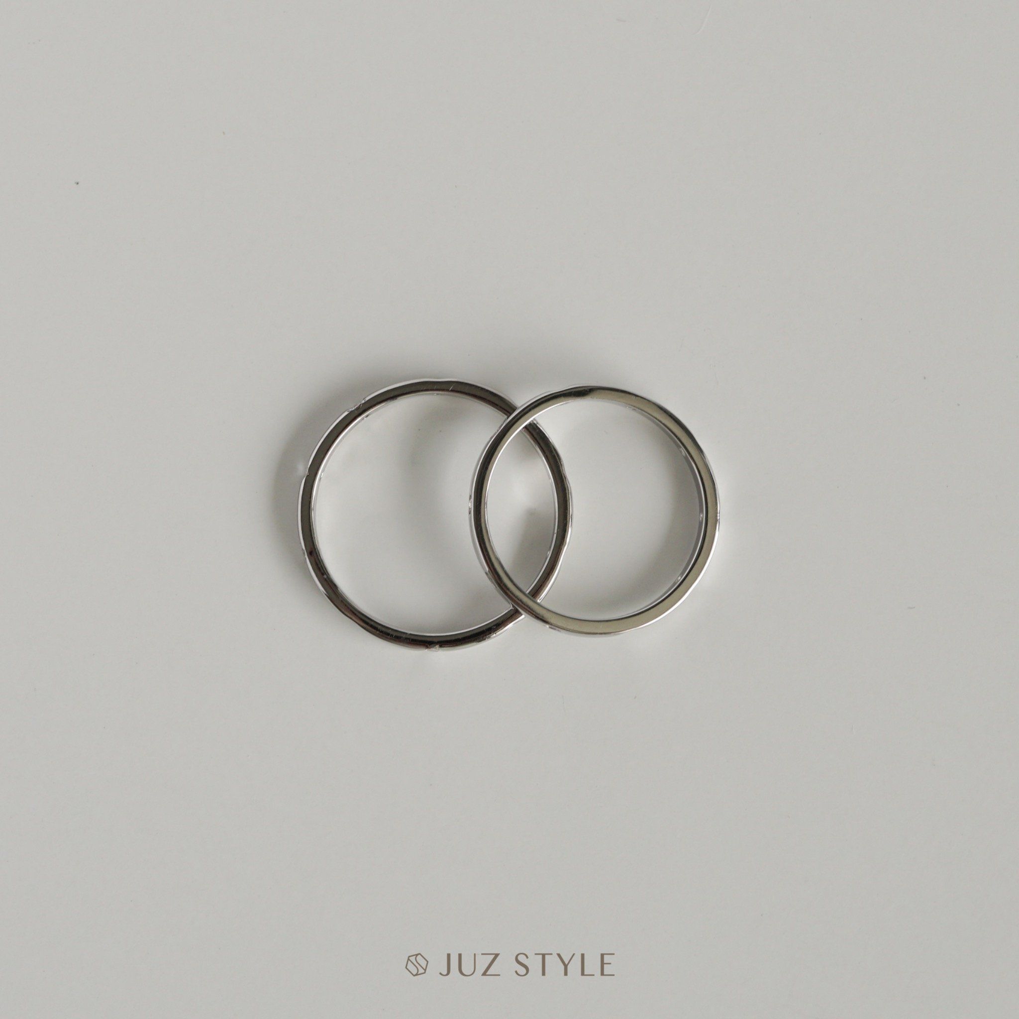  Nhẫn cặp bạc Cz-Round band 