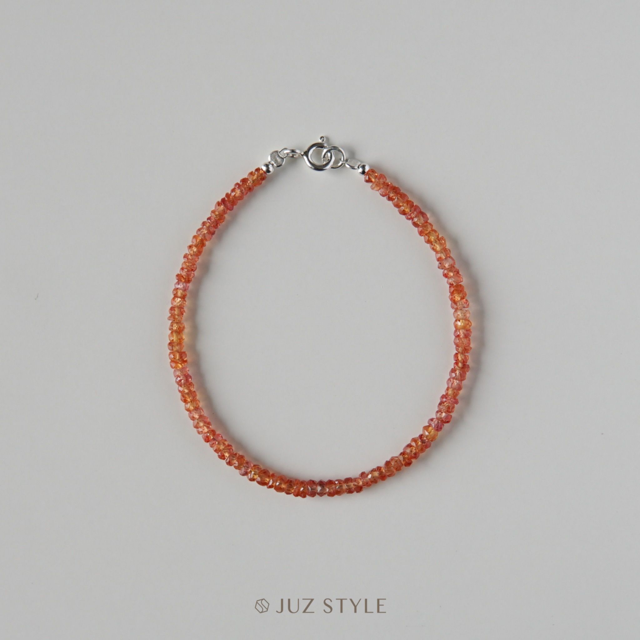  Vòng tay đá Sapphire Orange 