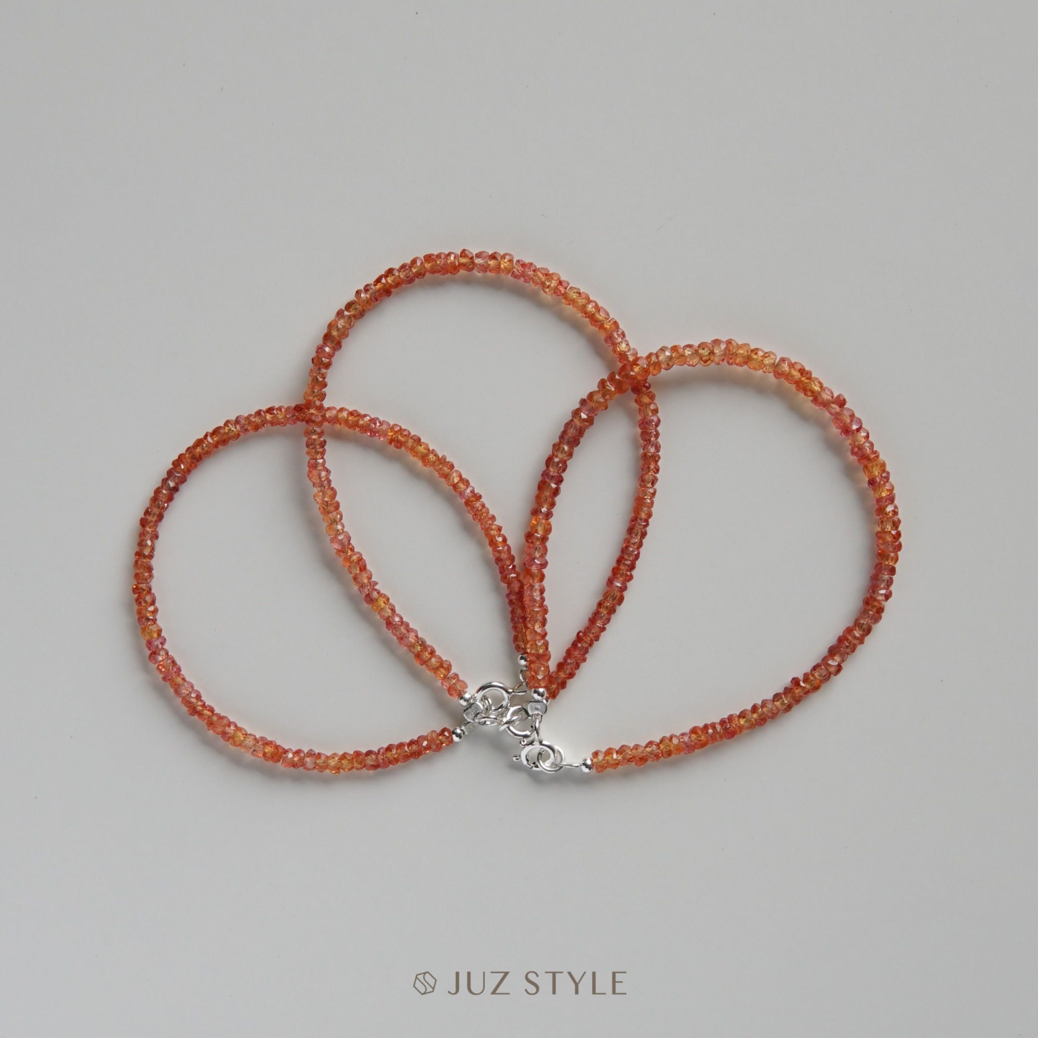  Vòng tay đá Sapphire Orange 