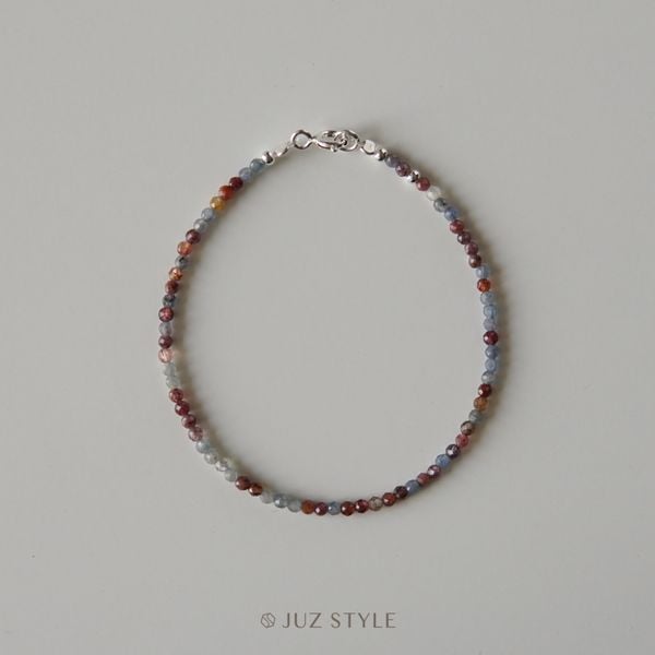  Vòng tay đá Ruby & Sapphire 2mm 