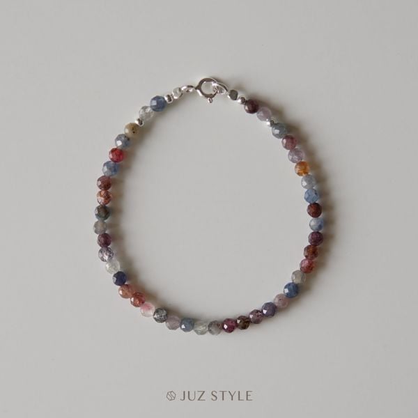  Vòng tay đá Ruby & Sapphire 3.5mm 