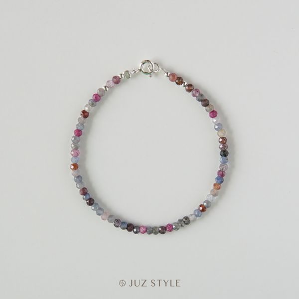  Vòng tay đá Ruby & Sapphire 3x2mm 